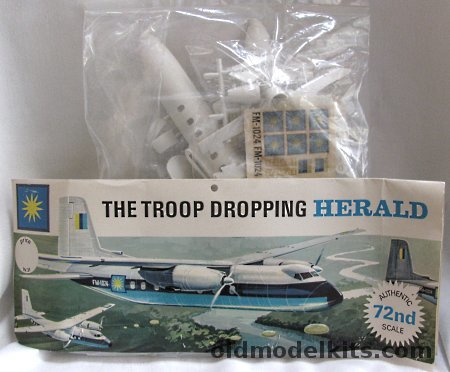 Frog 1/72 Handley Page Dart Herald Military Troop Aircraft - Malaysian Air Force - Bagged, W31 plastic model kit
